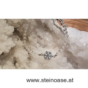Armband Bergkristall + Schneeflocke